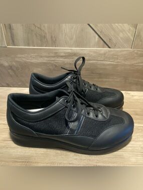 SAS FT Mesh Shoes Womens 9 Wide Leather Lace Up Comfort Walking Sneaker